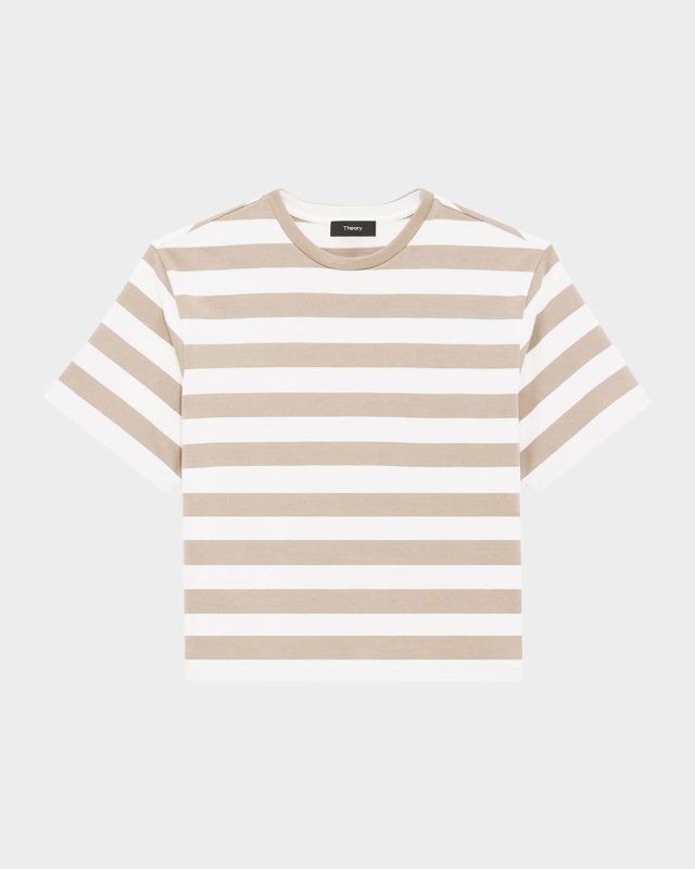Stripe Boxy Crewneck T